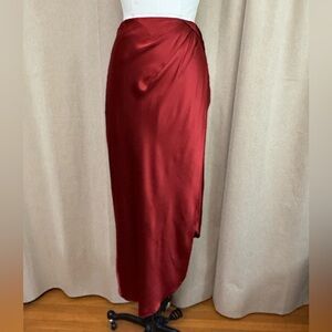 Banana republic 100% Silk draped bias skirt